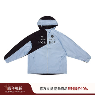 MIICHOUS米丘寺 M11可拆棉里天蓝色拼接户外滑雪棉服连帽夹克外套