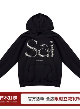 MIICHOUS米丘寺 Sai珍珠 480g重磅秋冬加厚保暖纯棉连帽套头卫衣