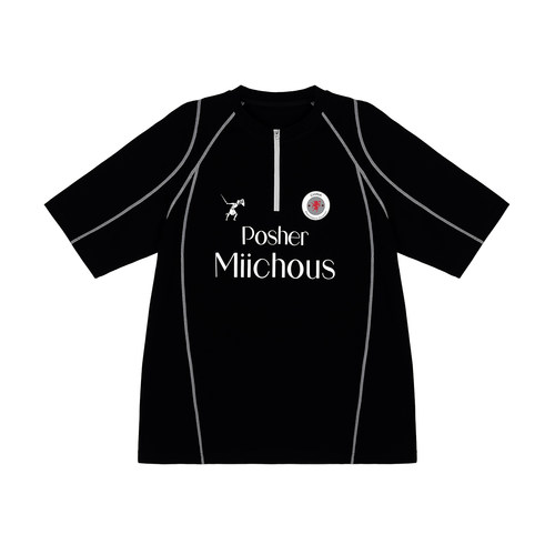 MIICHOUS哈苏线撞色短袖T恤