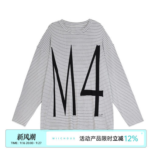 MIICHOUSM4冰丝凉感条纹长袖