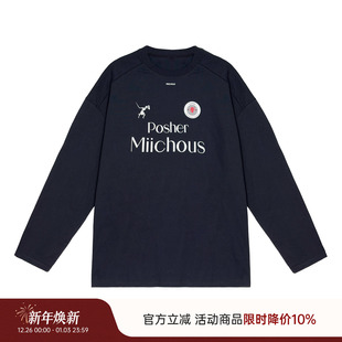 T恤 纯棉秋冬运动抗菌跑步骑行训练服圆领长袖 MIICHOUS米丘寺 M11