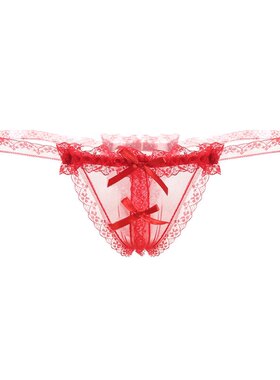 开裆蕾丝丁字内裤女士性感低腰内裤丁丁裤