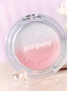 peripera菲丽菲拉双色渐变腮红膨胀蜜瓜色金道英同款01显白提亮新