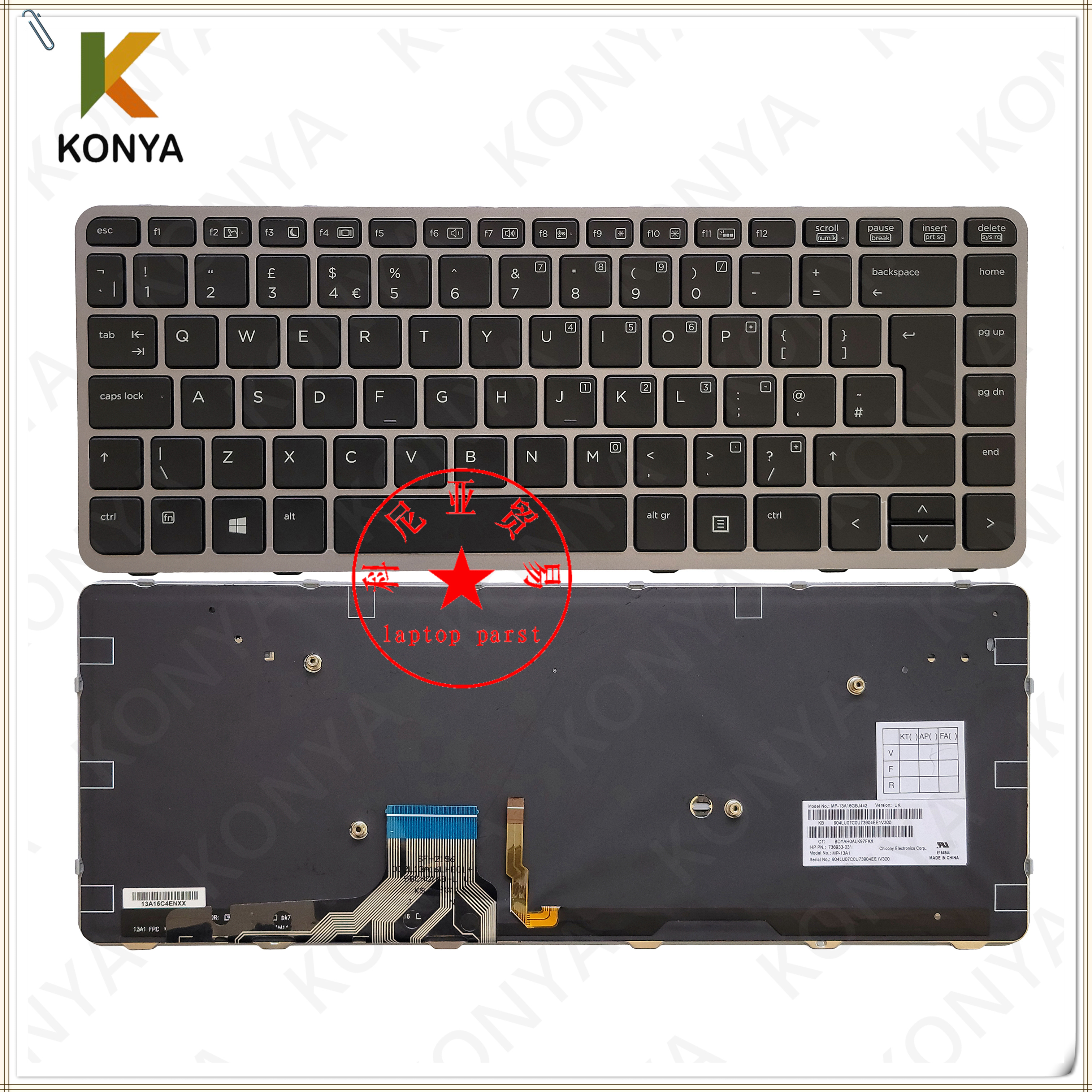 惠普1040G1G2内置背光键盘
