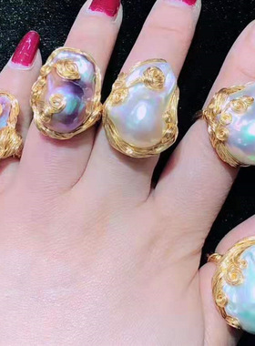 拍珠链接 直播拍卖裸珠淡水海水akoya南洋金珠正圆珍珠项链