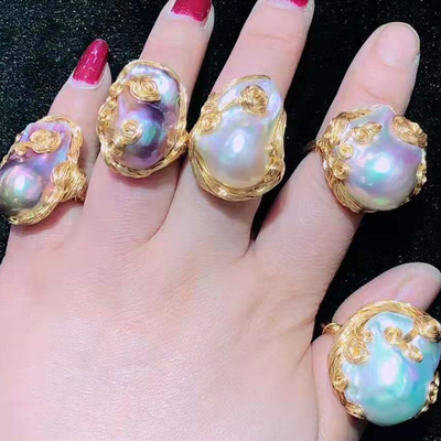 买珍珠拍这里 直播拍卖裸珠淡水海水akoya南洋金珠正圆珍珠项链