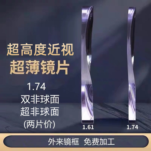 超高度近视双非超非眼镜片不出框