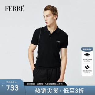 针织POLO衫 新款 Ferre费雷男装 男夏季 821E257010 男士 刺绣字母短袖