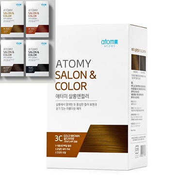 atom美艾多美染韩国官网发正品泡沫沙龙色彩3C4C5G6G7G膏自助上色