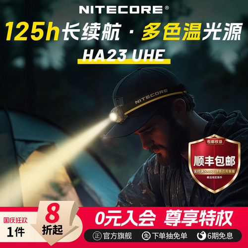 奈特科尔HA23UHE头灯长续航AAA