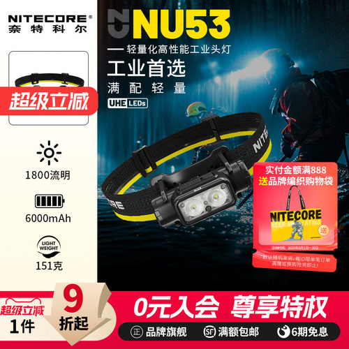 奈特科尔NU53头灯轻量化