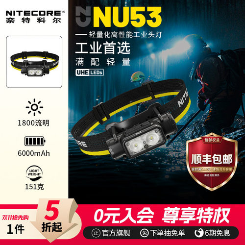 奈特科尔NU53头灯轻量化