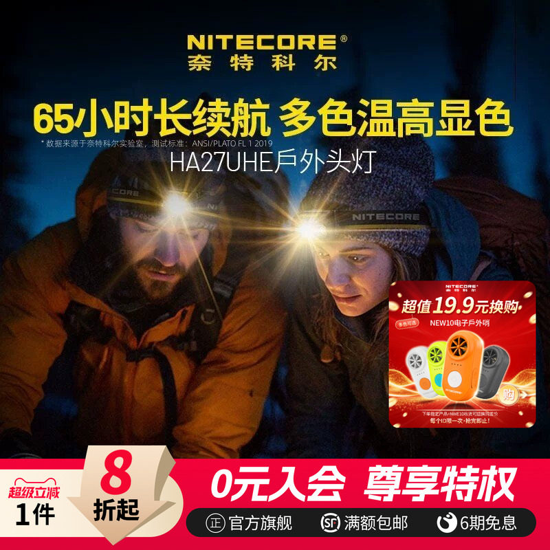 奈特科尔HA27UHE户外强光头灯图片