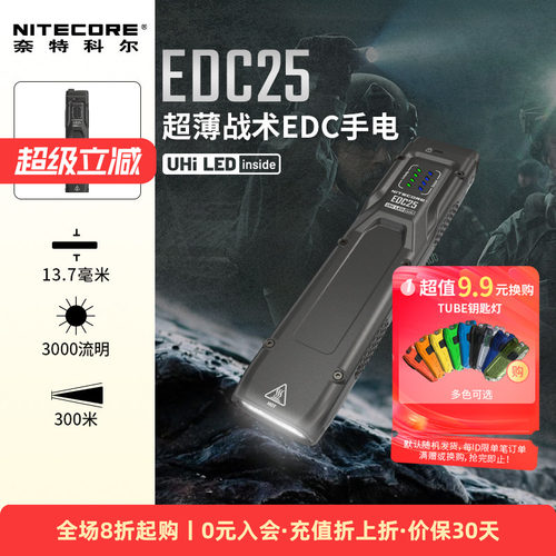 奈特科尔edc25战术手电强光