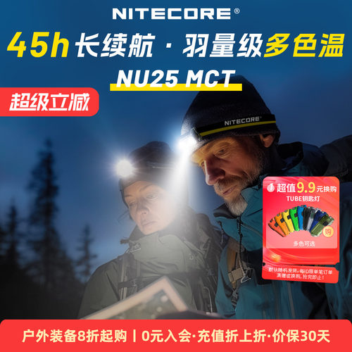 奈特科尔NU25/NU25UL户外头灯