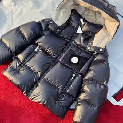 男童女童连帽羽绒服白鹅绒加厚短款防水耐脏轻便冬季北方抗寒外套