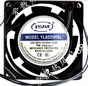 原装XYLFAN风机YL8025HSL/HBL滚珠/含油8CM厘米8025散热风扇220V