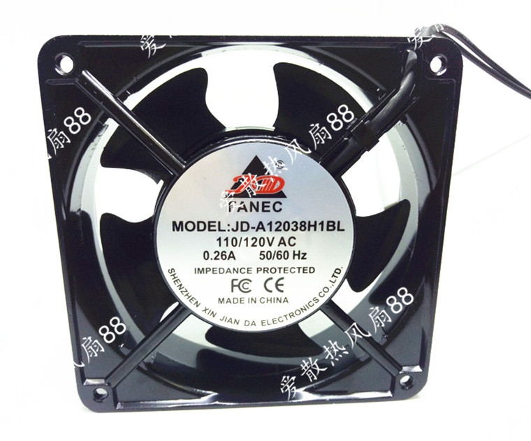 12038H1BL 110V/120VAC 0.26A 全新原装JD 120*120*38 交流风扇