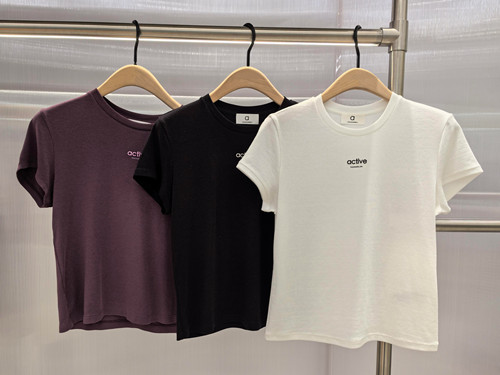【active系列】正品正肩T恤2026夏新品天丝醋酸短款MBF2TEE007