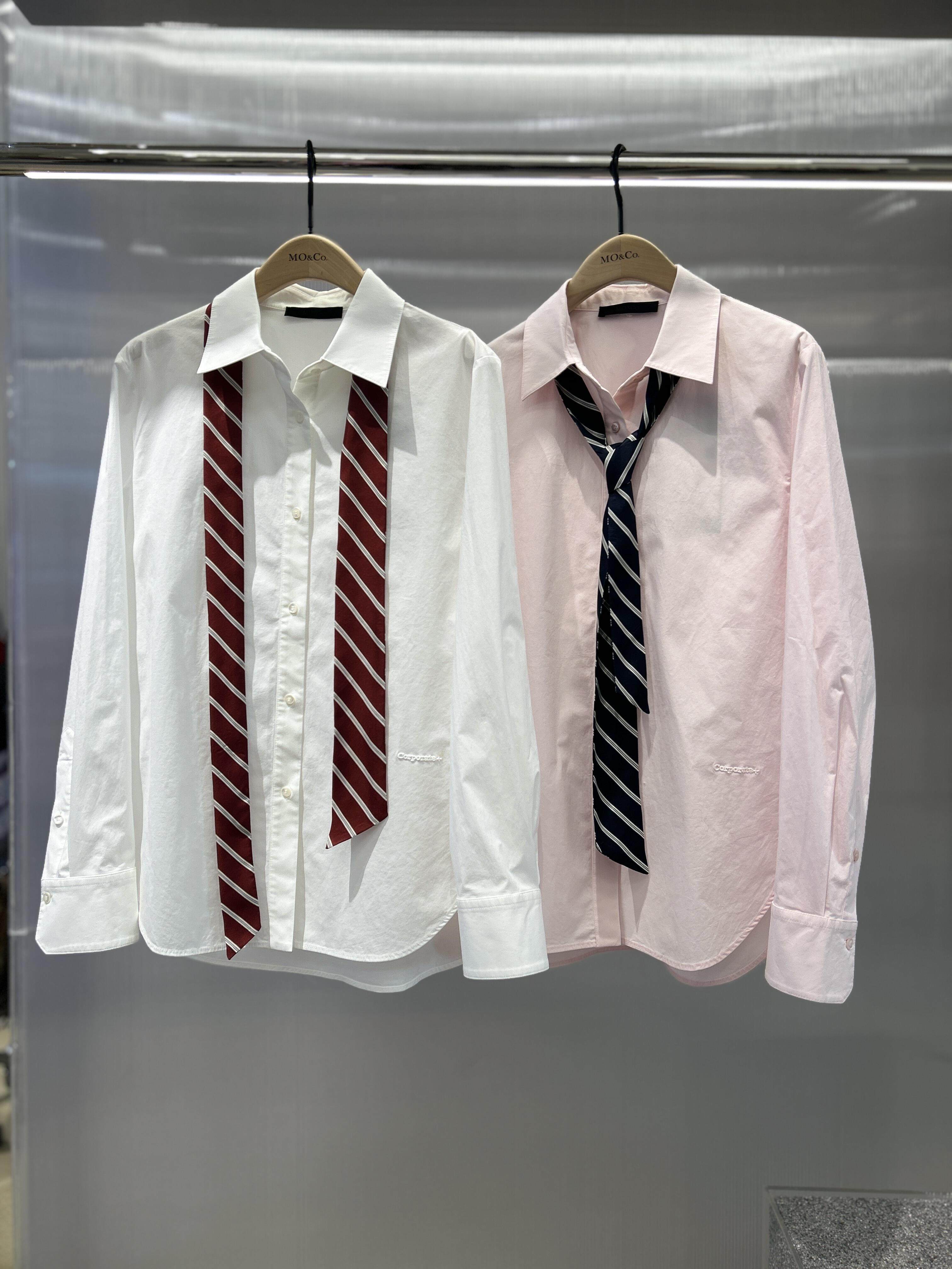 【C+系列】正品衬衫附领带2026春新品意式精工棉中性MBF1SHT001