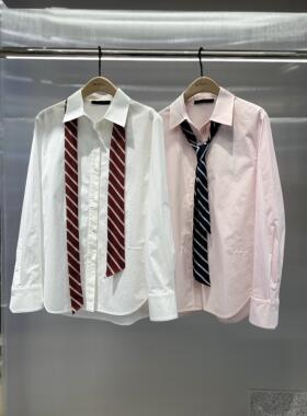 【C+系列】正品衬衫附领带2026春新品意式精工棉中性MBF1SHT001
