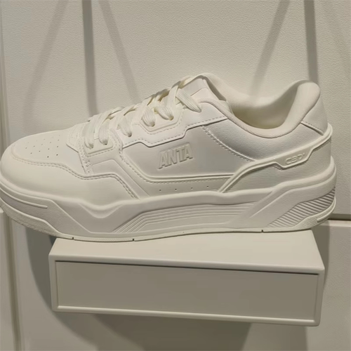 安踏C37板鞋软底舒适板鞋男休闲简约小白鞋滑板运动鞋112538022