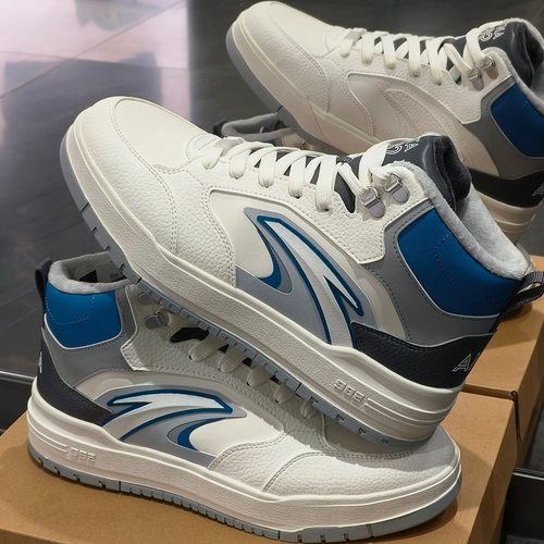 安踏男鞋板鞋2025冬季982新款加毛鞋保暖高帮休闲运动鞋112548971