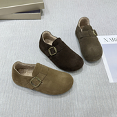 2025年冬季 真皮全包型毛绒勃肯鞋 平底加棉鞋 诗路花语女鞋 551 1307