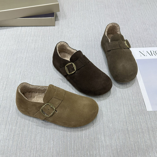 诗路花语女鞋勃肯鞋平底加棉鞋