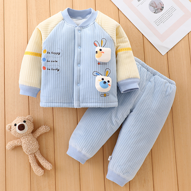 宝宝秋衣套装婴儿秋冬外出保暖