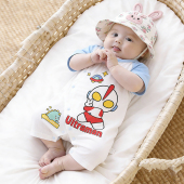 新生儿外出可爱衣服哈衣夏装 薄款 睡衣 连体衣婴儿纯棉短袖 婴儿夏季