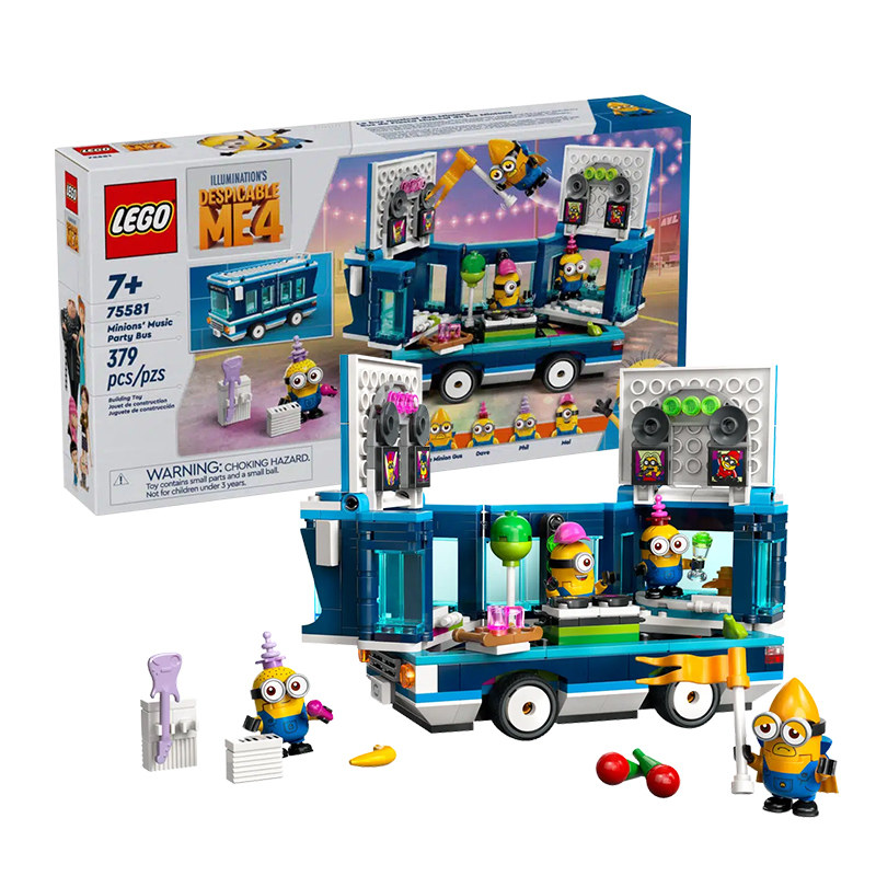 乐高小黄人系列75581小黄人派对巴士男孩益智积木玩具儿童节礼物