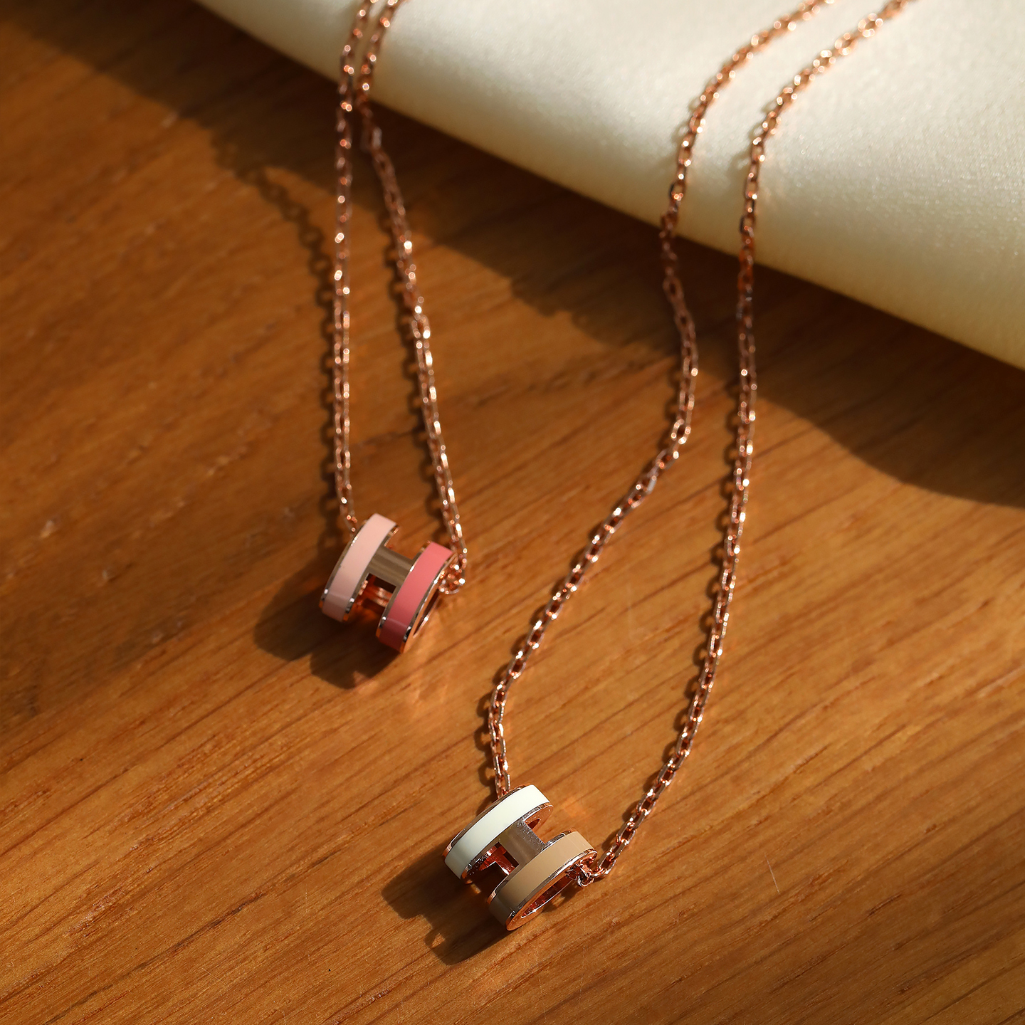 经典minipopH双拼项链锁骨链女