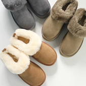 莞产 无标tazzelle系列羊毛内里一脚蹬低帮厚底毛毛鞋 雪地靴女冬