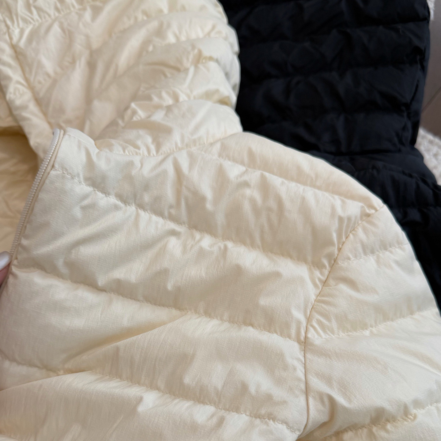 口碑渠道！H*de哑光连帽羽绒服女