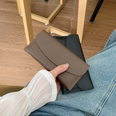 钱包女长款 软皮夹 百搭纯色简约薄款 2024新款 手拿大容量多卡位时尚