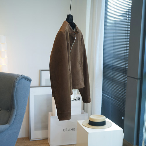 虫小小立领麂皮绒短款外套夹克