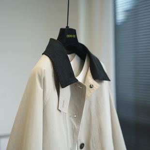 A31F 新款 小禾家纯棉宽松巴恩风夹克风衣女小个子短款 外套2025秋季