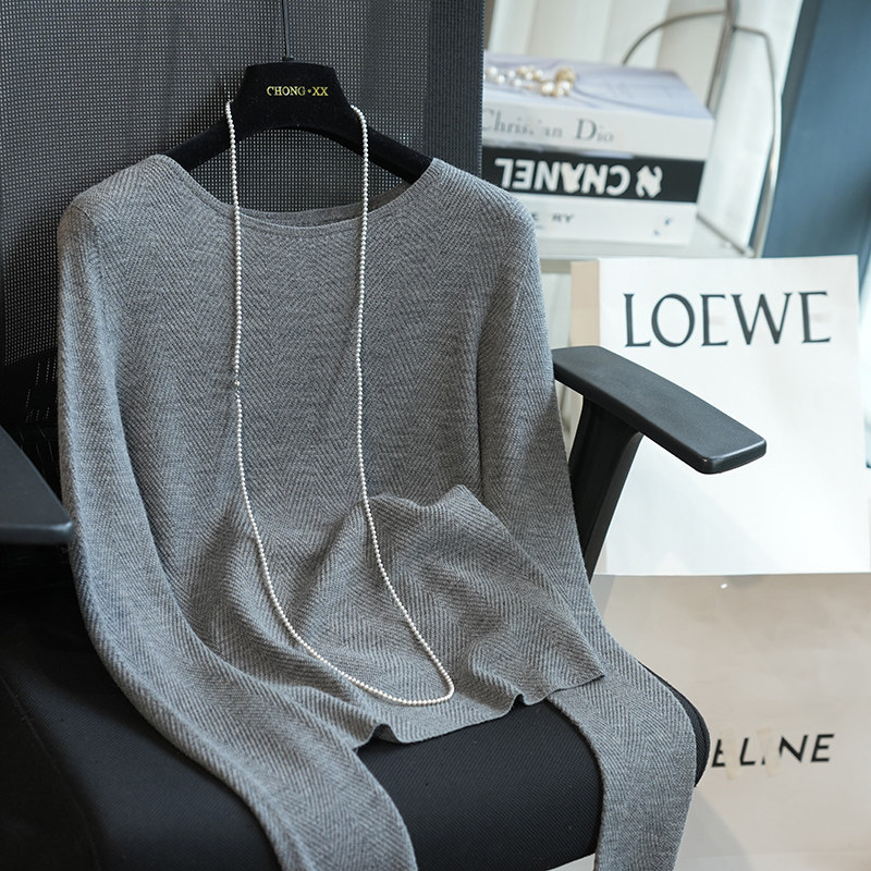 虫小小100杨子羊毛鱼骨纹针织衫