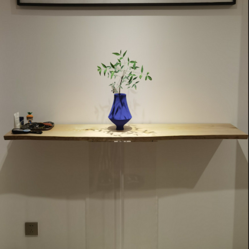 白蜡木亚克力玄关桌靠墙装饰简约实木条案日式创意悬浮艺术玄关台,住宅家具,条案,淘宝优惠券,粉丝福利购,淘宝优惠卷