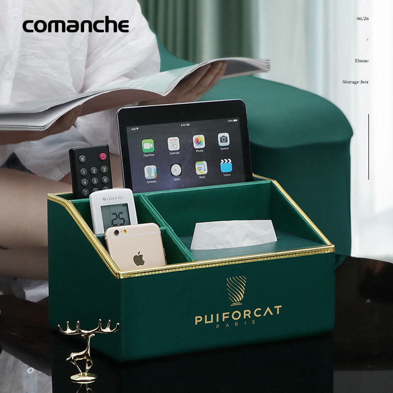 a living room Pumping tissue Light extravagance household originality Northern Europe ins Dark green multi-function tea table Remote control storage boxin the Storage consolidation , Home Storage appliances , Storage Box , Tissue Box  category - from Buy2taobao.com to provide professional Taobao agent buy service