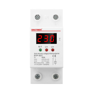 60V单相自复式 SVP 智能过欠压保护器LED数显延时自动复位家用220V