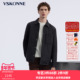 翻领阔版 VSKONNE威斯康尼男棉服新品 黑色加厚短款 中青潮棉服外套