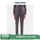 VSKONNE威斯康尼男套西裤 意大利VBC面料咖色格子100%羊毛西裤