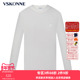 打底舒适100%棉T恤衫 VSKONNE威斯康尼长袖 T恤男棉白色修身 男