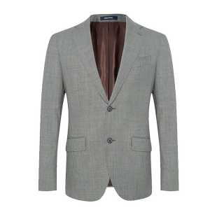 VSKONNE威斯康尼男西服意大利VBC进口羊毛面料千鸟格黑灰格西