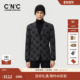 CNC男装 商务休闲男羊毛西服毛呢外套 logo提花厚款 25秋冬新款 满版