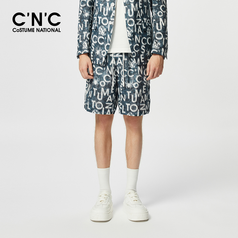 休闲短裤C'N'C苎麻花版