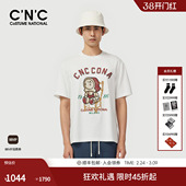 T恤圆领休闲纯棉体恤 字母潮玩公仔系列短袖 CNC男装 25春夏新款