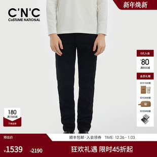 秋冬新款 五袋牛仔裤 黑色经典 男士 薄绒牛仔裤 CNC男装